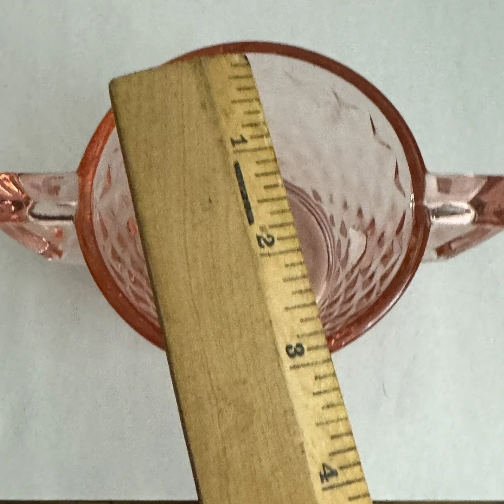 Imperial‎ Glass Pink Depression Sugar Bowl Diamond Quilted
